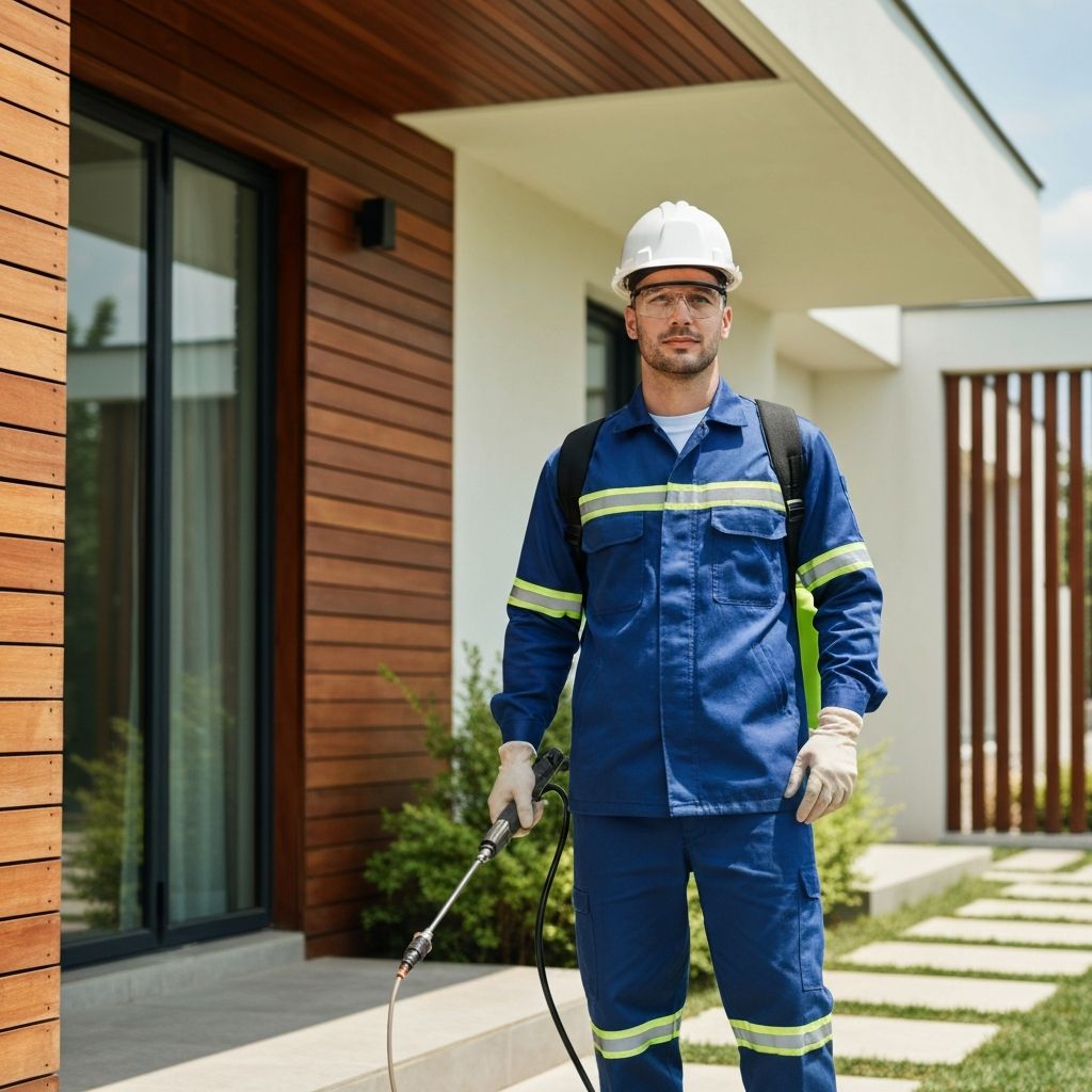 Professional pest control technician